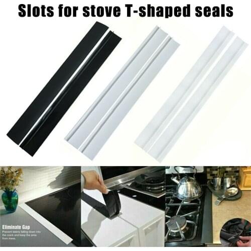 Kitchen Stove Counter Cover T-shaped Strip Waterproof Silicone Stove GapCaulk Tape Filler Tool B99