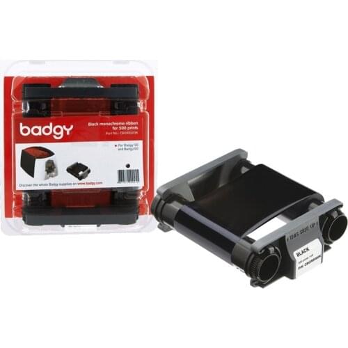Original Evolis CBGR0500K black ribbon cassette 500 prints use in evolis Badgy100 Badgy200 id card printers