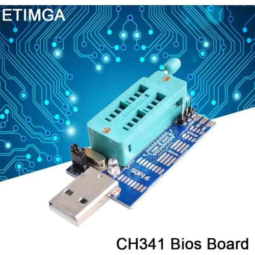 CH341 Bios Board MX25L6405 W25Q64 USB Programmer LCD Burner Progammer for 24 25 Series