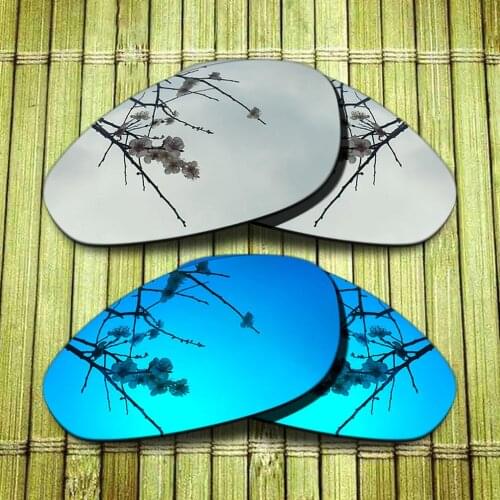 Polarized Replacement Lense For-Oakley Straight Jacket 1999 Sunglasses Frame - Chrome & Blue Combine Options