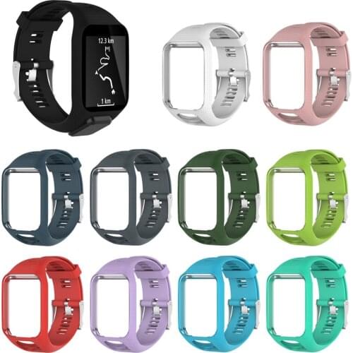 Watchband Strap For TOMTOM Runner 2 3 Spark / 3 Glfer 2 Adventurer GPS Watch Band Replacement Silicone Strap Frame