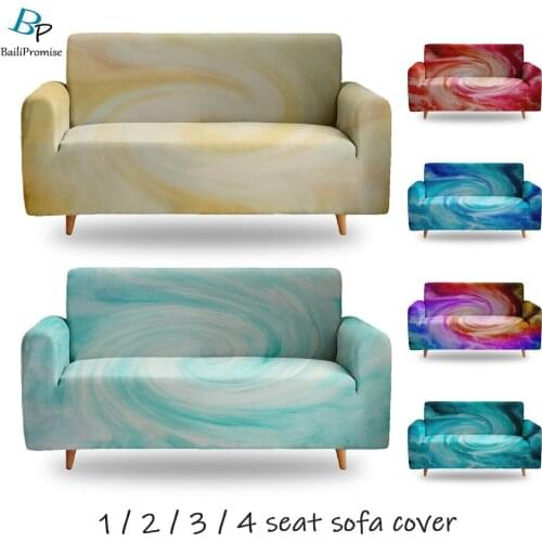 Modern Spin Colorful Oil Painting Cover for Sofa Couch Recliner Slipcovers Armchair Furniture Protector 1/2/3 Seater