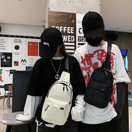 Waterproof Waist Bag Men Chest Bags Nylon Solid Color Unisex Phone Pouch Unisex Fashion Travel Bag Male Multifunctional Backpack