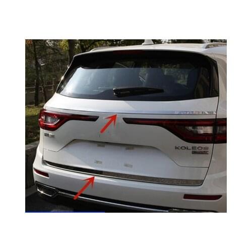 High-quality stainless steel rear trunk door decorative strip tailgate styling strip Car styling For Renault Koleos 2017-2019