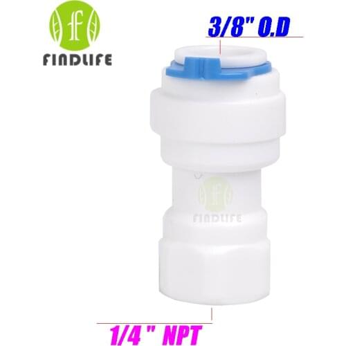 Water Filter Parts 5pcs 3/8" OD Tube * 1/4" NPT BSP Female Straight Quick Connect Aquarium For RO Water purifier system 1064N