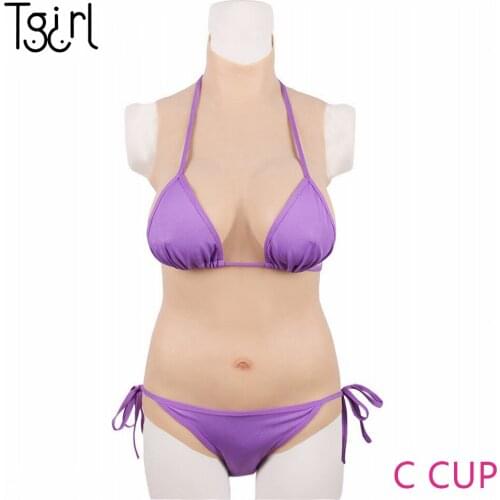 Female C Cup Fullbody Suit Breast Forms One-Piece Tight Insertable For Crossdresser Transgender Dragqueen