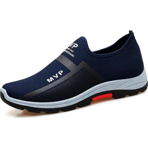 Plus Size Low Slip-on Shoes Mens Sports Shoes Sport Mens Sneakers Mens Running Sneakers Blue Training Baskette Homme GMB-1423
