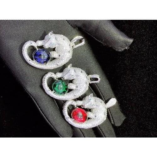 Womens High Quality Golden plated Paved CZ Necklace Pendant Clasp Cubic Zirconia DIY Jewellery Making