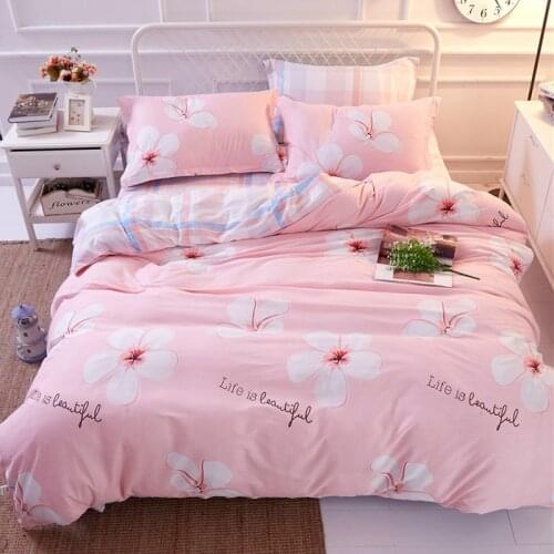 1 Pcs Cotton Duvet Cover Queen Full Size 230*230cm Pink Print Comforter Bedding Sets Fashion Quilt Cover 2021 New