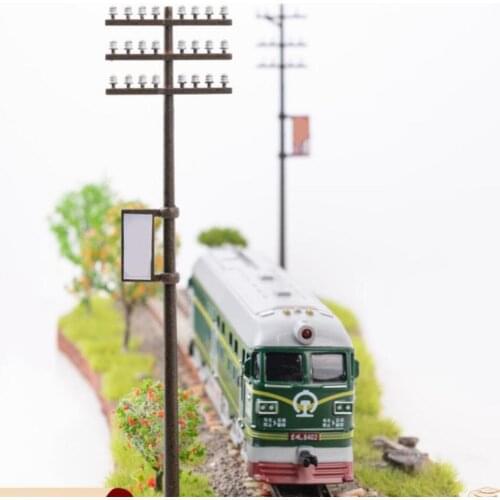 3 Pièces/ensemble 1/100 HO Échelle Amovible Poteaux Téléphoniques Pour Train