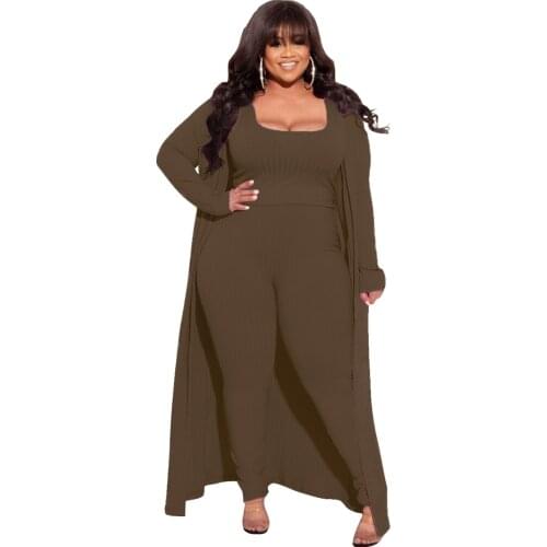 Super Strenchy Square Collar Yellow 3 Pieces Set Woman Autumn Long Sleeve Pencil Pants Fall Clothes Plus Size 4XL 5XL