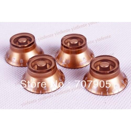 4 x Gold Speed Volume Tone Control Knob Fit Electric Guitar