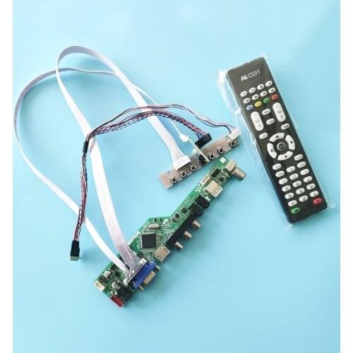 60Hz monitor LVDS VGA+USB+AV 40-Pin screen universal drive control board kit LED LCD 1366*768 fit CLAA133WA01A/CLAA140WB11A