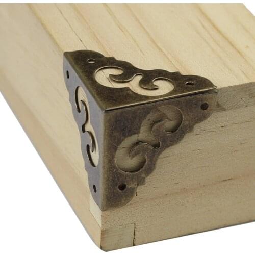 12pcs Antique corner bracket for Jewelry Box Wooden case Furniture Decorative Metal ccorner protector DIY crafts