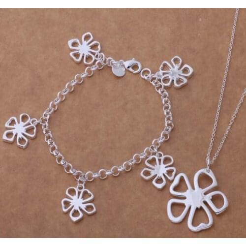 AS240 Trendy wholesale r Jewelry Sets Bracelet 048 + Necklace 282 /amgajdna bndakekar plated