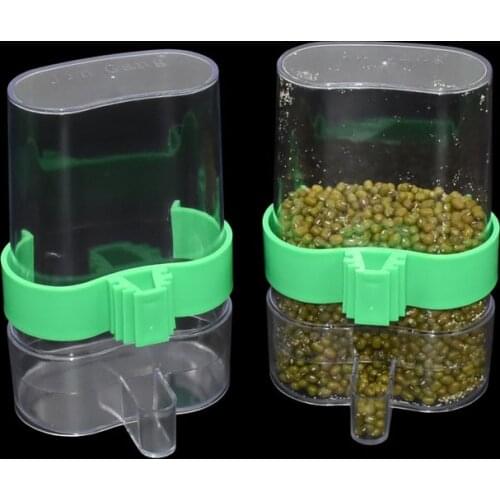 Can store water Bird Feeder Food Water Feeding Automatic Drinker Parrot Pet Dispenser Cage Clip bird feeder 1pcs