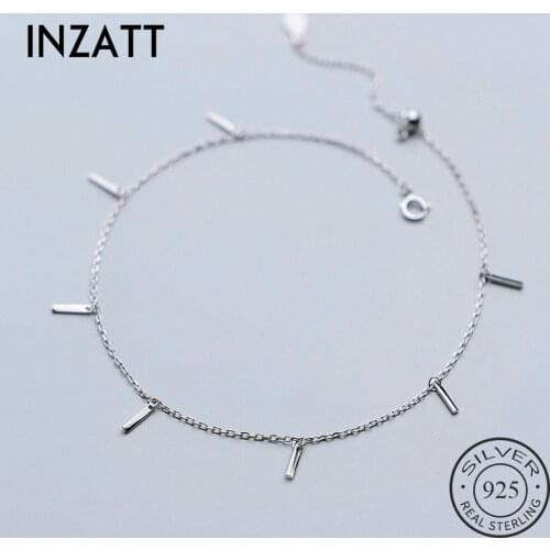 INZATT Real 925 Sterling Silver Minimalist Bracelet For Charming Women Party Classic Fine Jewelry Cute Accessories Gift