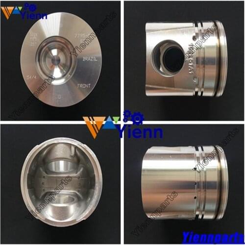 For Cummins 6BT Piston Kit With Piston Ring Set Tractor Excavator Laodor Diesel Engine Rebuild Parts