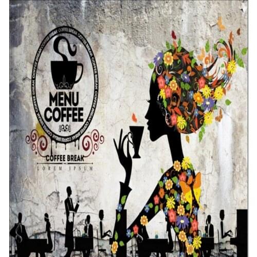 Dropshipping Colomac Vintage Wallpaper Nostalgia Cafe Tea Shop Waterproof Wallpaper Wall Mural 3d Living Room Papel Para Pared