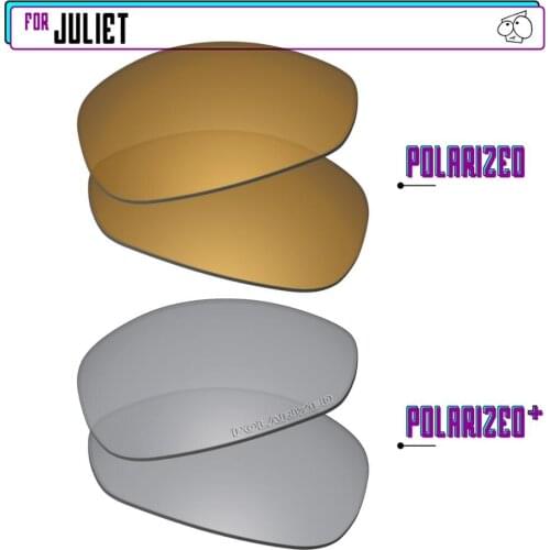 EZReplace Polarized Replacement Lenses for - Oakley Juliet Sunglasses - Sir P Plus-GunmetalP