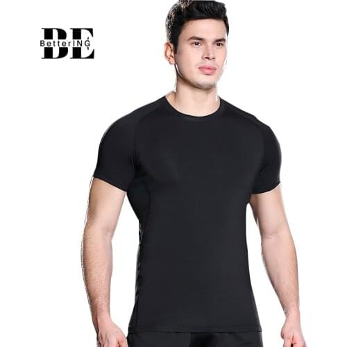 2021 New Mens High-elastic Tight, Quick-dry T-shirt, Quick-dry, Breathable, Moisture-absorbing, Sweat-removing Short Sleeves