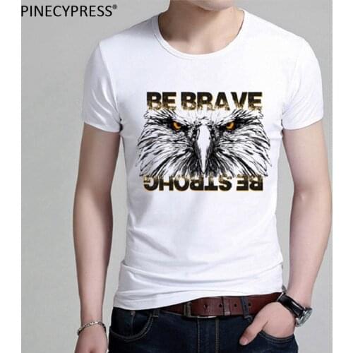 Men T Shirt Promotion 95% Cotton 5% Spandex Short Sleeve Asian Size Letter Eagle Printed Grey Quality Short-sleeved Man T-shirts