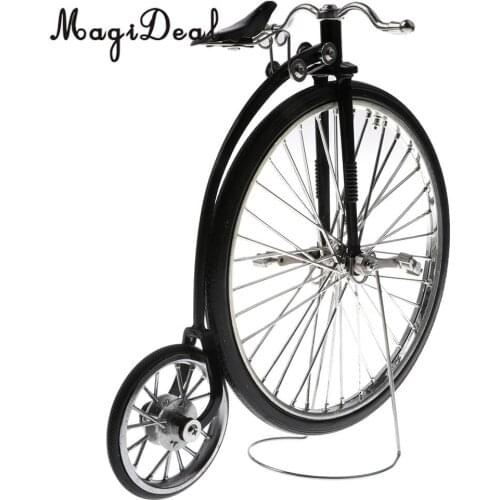 Retro 1:10 Alloy Diecast High Wheel Bicycle Bike Model Collection Toy Dest Crafts Playset
