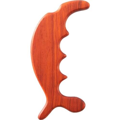 Natural Sandalwood Rosewood wooden acupuncture point massager gua sha hand grasping the sole foot pressing scrapping plate