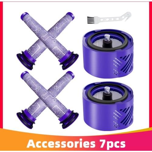 Washable Main Brush Filter Front Air Filters Pet Brush Head Hose Parts for Dyson V6 SV07 SV09 Vacuum Cleaner