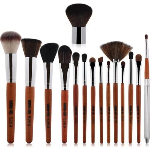 15 Pcs Nylon Makeup Brushes Set