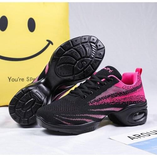 NEW Womens Dancing Shoes Soft Outsole Woman Breath Hip Hop Shoes Sports Feature Dance Sneakers Ladies Girls Modern Jazz Shoes