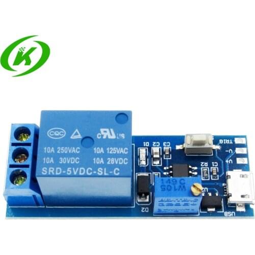 5V-30V Micro USB Power Adjustable Delay Relay Timer Control Module Trigger Delay Switch