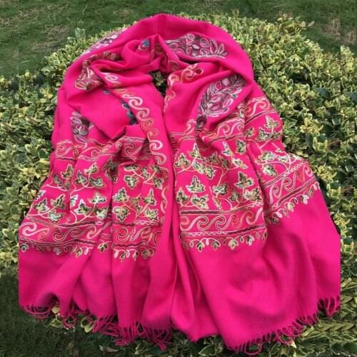 Luxury brand winter scarf 2019,embroidery flower scarf,bandana,pashmina shawls,pashmina cashmere,women cape,shawls and scarves