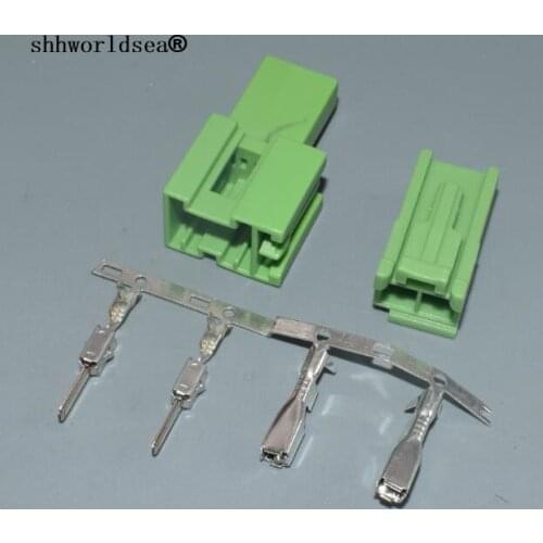 Shhworldsea 2p pin male female car harness modified bass Bass wire horn wire subwoofer connector for benz for bmw for porsche