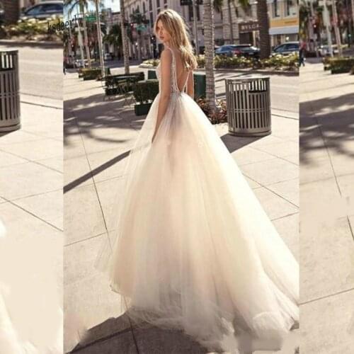 Elegant Sexy V Neck Backless Beading Prom Dresses Floor Length Side Split Formal Party Prom Gown Evening Gowns Vestidos De Soire