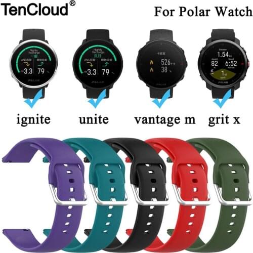 Replacement Strap For Polar Grit X/Vantage M Watch Band For Polar Unite/Ignite Bracelet 20/22MM Universal Silicone Wristband