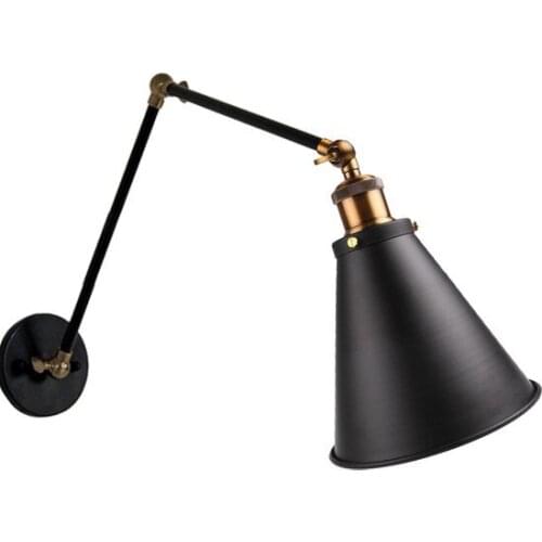 New Modern Lighthome Retro Black Metal Aerobatic Articulated Wall Wall sconce