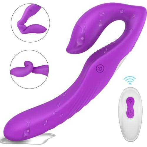 Strapless Strapon Dildo Vibrator for Couples Women Double Vibrating G Spot Adult Sex Toy for Lesbian Remote Control USB Vibrator