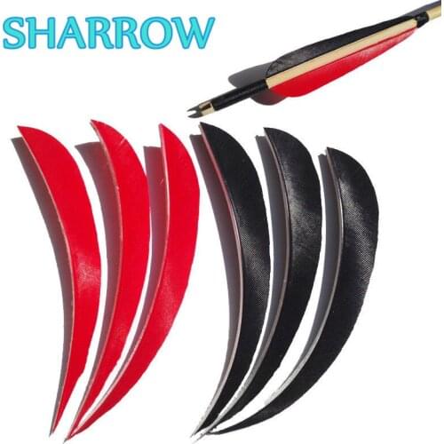 100pcs 4" Archery Arrow Feather Natural Turkey Fletches Right Wings Water Drop Vanes For Arrow DIY Tools Shooting Accessories
