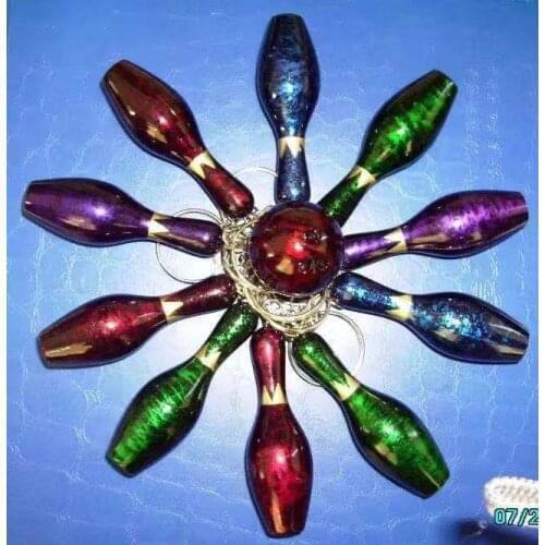 500pcs colourful Bowling keychain bowling pin only pins free shipping