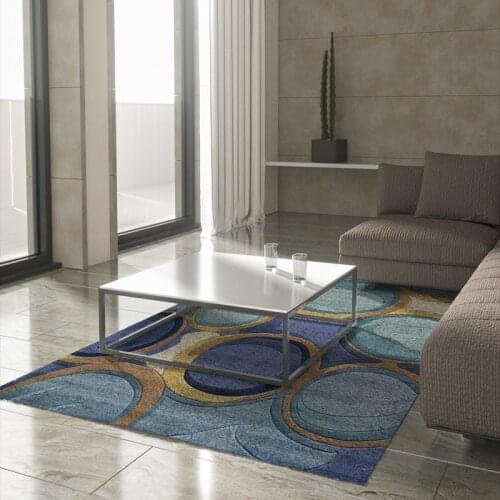 Fluffy Thicken Autumn And Winter Washable Carpets Artificial Cashmere Modern Geometric Rugs In Living Room Floor Parlor Bedroom