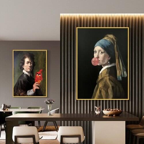 Funny Canvas Painting Nursery Wall Art Posters and Prints Nordic Vintage Decorative Wall Pictures for Kids Room Home Decor