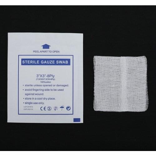 10Pcs/Lot Gauze Pad Cotton First Aid Waterproof Wound Dressing Sterile Gauze Pad Wound Care Supplies