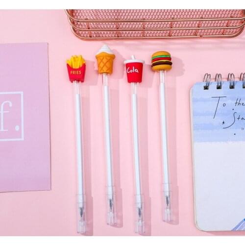 60 Pcs Per Set Food Style Neutral Pen Wholesale Student Kawai Stationery Gel Pen Wholesale Cartoon Pen Manufacturer Wholesale
