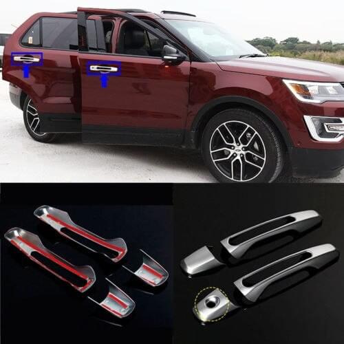 8pcs ABS Vehicle Door Handle Decoration Frame For Ford Explorer 2016