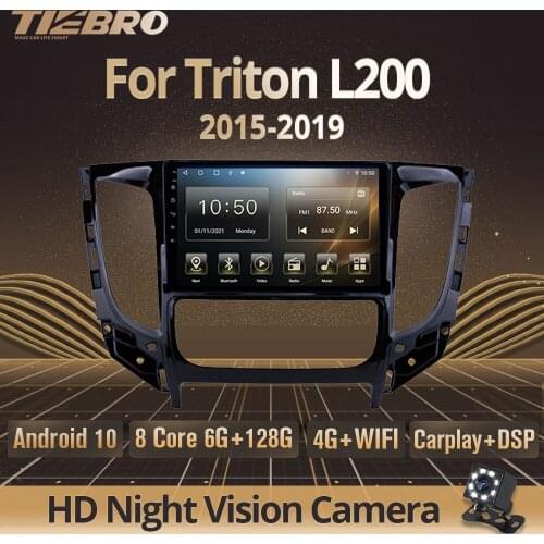 Tiebro Car Radio For Mitsubishi Triton L200 2015-2019 2DIN Android10.0 Car Stereo Bluetooth Player Som Automotivo Audio For Cars