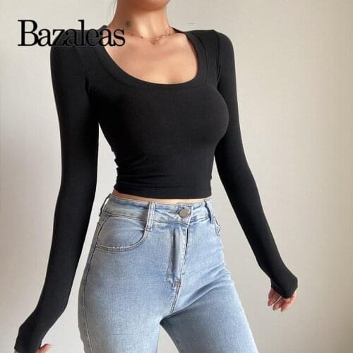 Женские однотонные футболки Bazaleas China At AliExpress