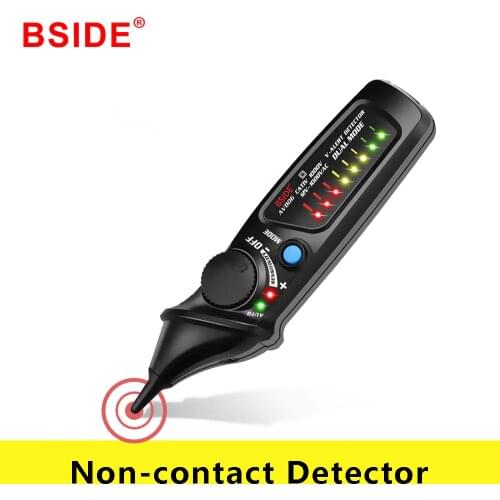 Non-Contact Voltage Detector Tester BSIDE AVD06 Socket Wall AC Power Outlet Live Test Pen Indicator 12~1000V Live Wire Check