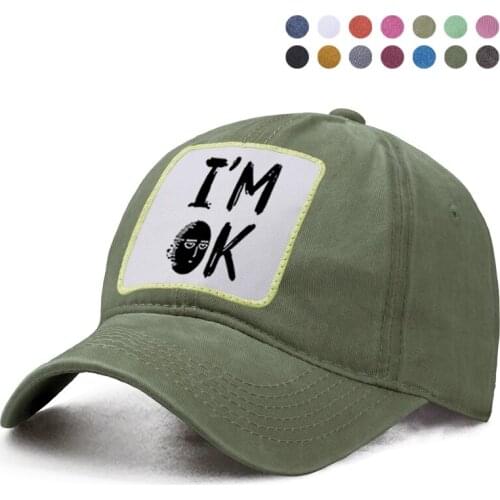 One Punch Man I'm Ok Baseball Cap Woman Ponytail Man Sunscreen Solid Panama Hat Dad Trucker Snapback Sunhat Boinas Funny Caps