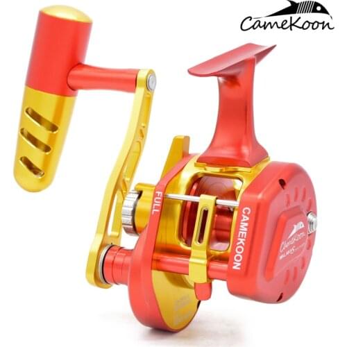 CAMEKOON Lever Drag Sea Fishing Trolling Reel Full Metal Aluminum CNC Saltwater Coil Level Wind Reel for Ocean Jigging Fishing